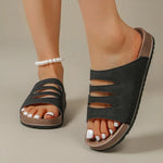 2026 Women's Slip-On Flat Bottom Clog Casual Sandals Breathable Comfortable Leisure Shoes