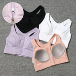 2026 NewFront Zipper Adjustment High Strength Shockproof Gathered Sexy Cross Back Workout Sports Bra For Women