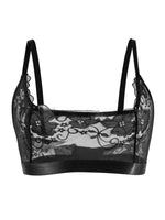 1pcs Red Sheer Floral Lace Wire-Free No Pad Bra Underwear Adjustable Strap Unlined Brassiere Sexy Lingerie Elegant Women's Bras