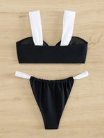 2026 Solid Thong Brazilian Bikinis Swimwear Women SwimsuitBlack White Bikini Set Bathing Suit Female Summer Beach Wear Biquini