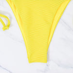 DEKA Women's Solid Color Swimwear Tie Side String Bikini Tanga Triangle Two Piece Swimsuits Bathing Bra Top Bottom Beachwear