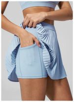 Golf Tennis Skirts with Pocket Women Gym Running Pleated Skorts Outdoor Sports Fitness Slim Shorts High Waist Yoga Golf Skirt