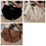 3Pcs/Set Women Soft Cotton Panties Mid Waist Briefs in Warm Tan Minimalist Intimates Breathable Stretch Underwear Size M-2XL