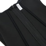 Women’s New Zipper Front Corset, Black Seamless Stretch Boned Bustier, Slimming Curve-Hugging Shapewear Top