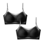 2Pcs/Set Seamless Bras For Women Padded Bra Sexy Lingerie Comfy Solid Color Tube Top Thin Straps U-Back Underwear M-4XL