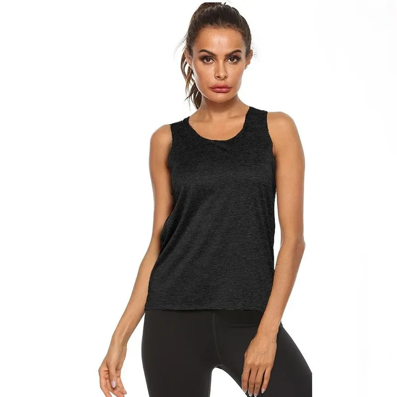 STOUREG Sleeveless Racerback Workout Yoga Tank Tops Women Running Training Yoga Shirts Gym Top Fitness Sport Vest Crop Top