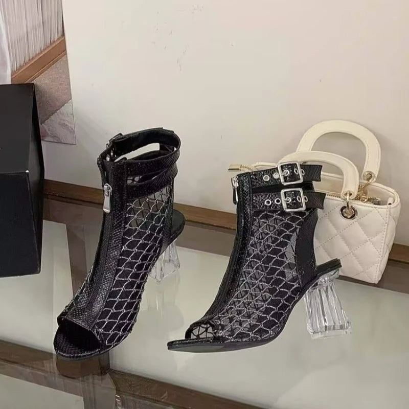 Fish Mouth Open Toe Fashion Casual High Heel Sandals for Women 2026 Summer New Comfortable Versatile Shallow Mouth Elegant Pumps