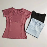 Women's Mesh Sports Fitness T-Shirt Quick Dry round Neck Pullover Short Sleeve Breathable Yoga Top for Workout And Fitness