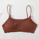 Women Low Back Crop Top Push Up Bras Seamless Underwear Thin Strap Camisole Sexy Lingerie Female Backless Bralette Tanks Top