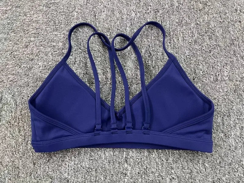 Women's Detachable Strap Yoga Bra Top Seamless Racerback Sweat-Wicking High Support for Yoga Running & Low Impact Workouts