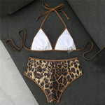 Sexy Brown Leopard Sequin Swimwear Halter String Triangle Bikini Femmes Women 2026 Micro Thong Swimsuit Bikinis Sets De Mujer
