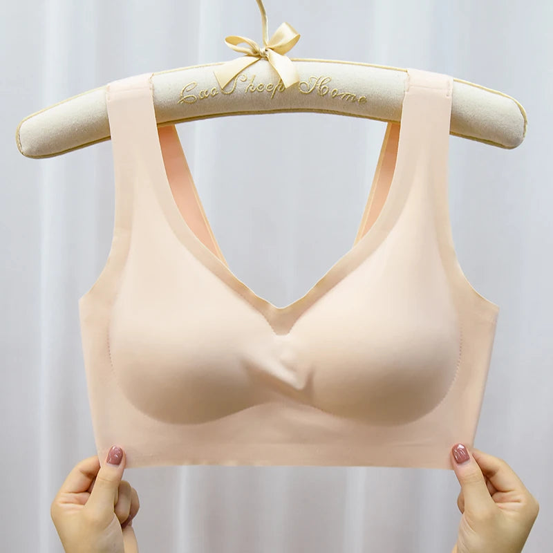 M-7XL Seamless Sport Bra Push Up Bra for Women Wireless Comfort Underwear Sport Brassiere Femme Plus Size Bralette Sexy Lingerie