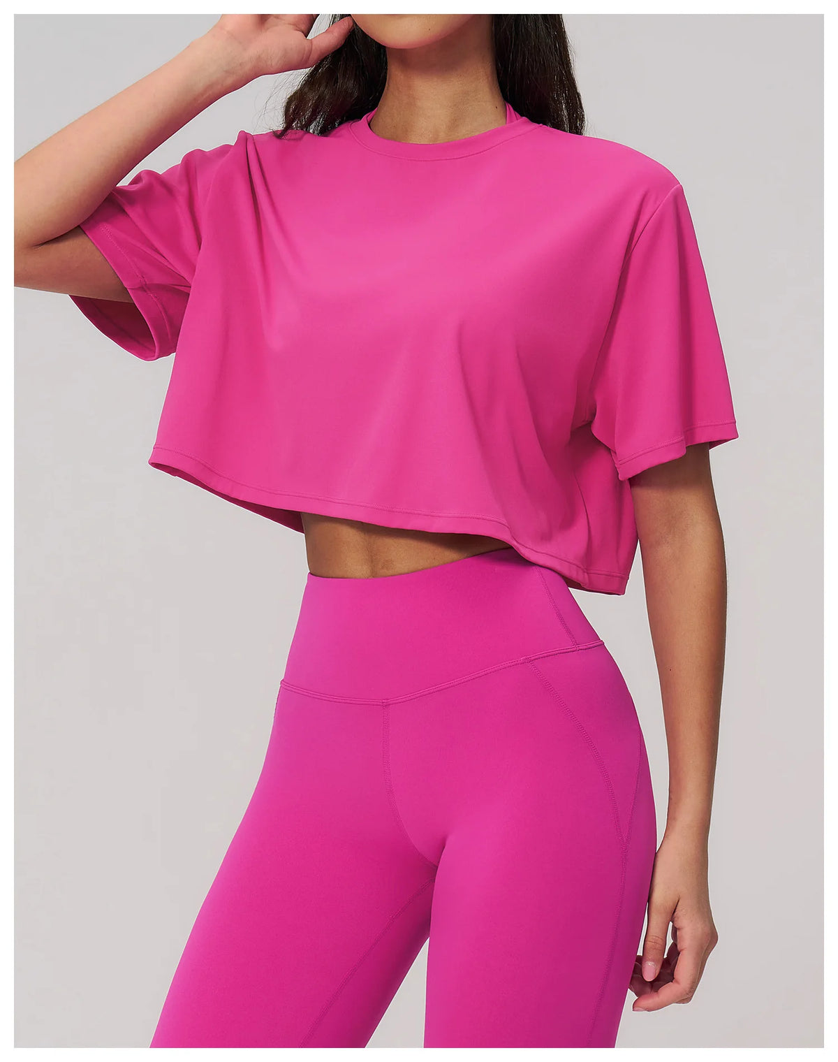 Impact Short Sleeve Yoga T Shirts Women Solid Color O Neck Loose Sports Tops Outwear Gym Running Fitness Workout Suits