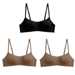 3Pcs/Lot Women Seamless Square Neck Bra Wireless Smooth Invisible Bralette Sexy Lingerie 1/2 Cup Non-detachable Brassiere S-XL