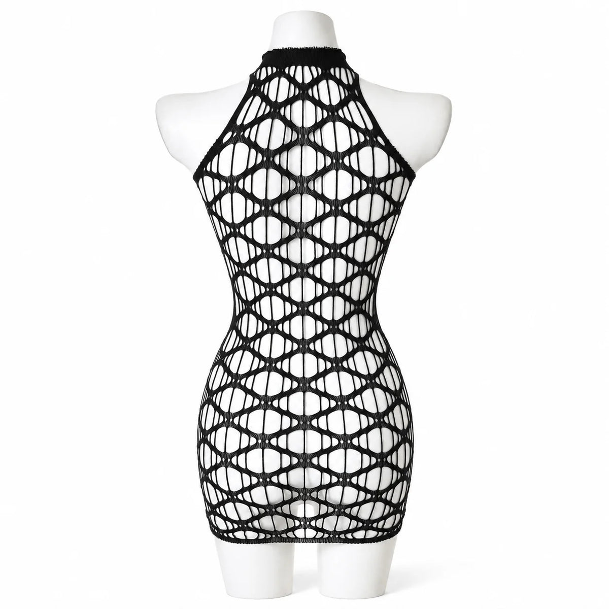 Sexy Cover Up Hollow Out Fishnet Dress without Inside Bikini Sets Summer Holiday Elastic Mini Bodycon Black Dress Free Size