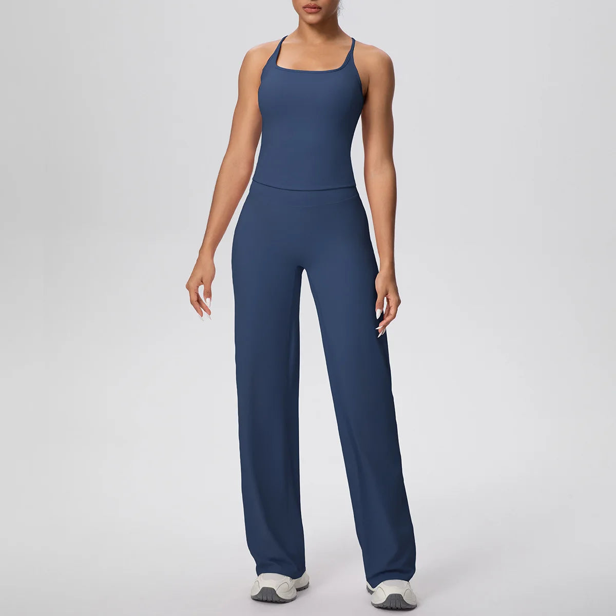 Yoga Set 2PCS Women Tracksuit Nude Feeling Workout Sets Gym Clothes Push Up Fitness Running Sportswear Sport Vest Leggings Suit