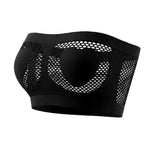 Women Strapless Bandeau Bra Heart Hollow Out Seamless Wireless Unlined Sexy Lingerie Tube Top
