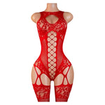 Ultra Hot Crotchless Lingerie Open Bra Erotic Costumes Transparent BodySuits Adults Hanging Neck Bodystockings Fishnet Underwear