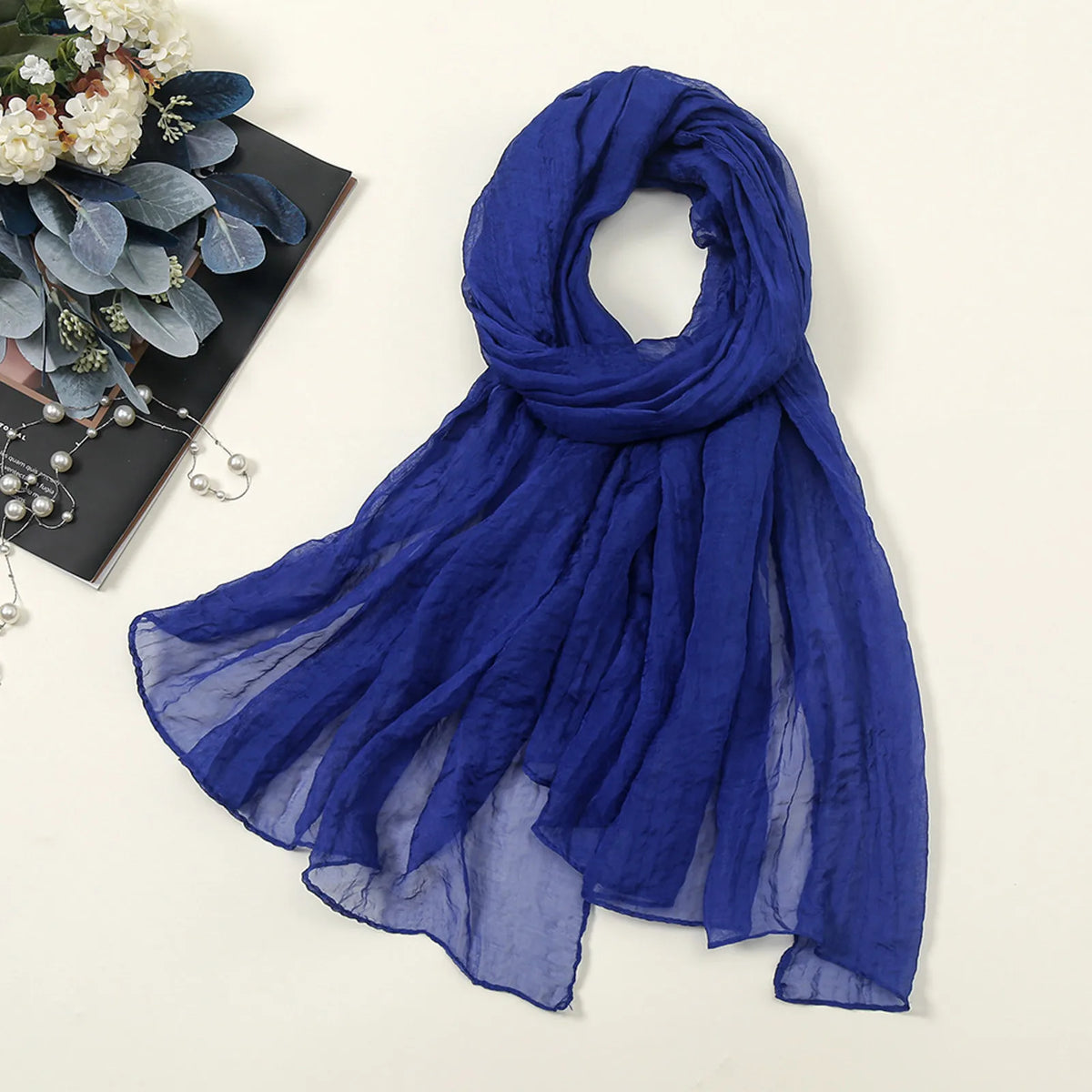 Solid Color Chiffon Scarf Fashionable Lightweight Neck Scarf For Women Summer Neck Sun Protection Silk Scarf Shawl 170*70cm