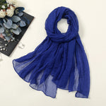 Solid Color Chiffon Scarf Fashionable Lightweight Neck Scarf For Women Summer Neck Sun Protection Silk Scarf Shawl 170*70cm