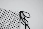 FDYOUI Women's Polka Dot Swimsuit 2026 Summer Halter Bandage Two-piece Bikinis Set Sexy Hollow Out Party Bathing Suit Beachwear