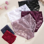 FINETOO 3PCS Women Lace Panties Sexy Hollow Underpants Sexy High Waist Lace Panty Elegant& Romantic Ladies Breathable Underwear