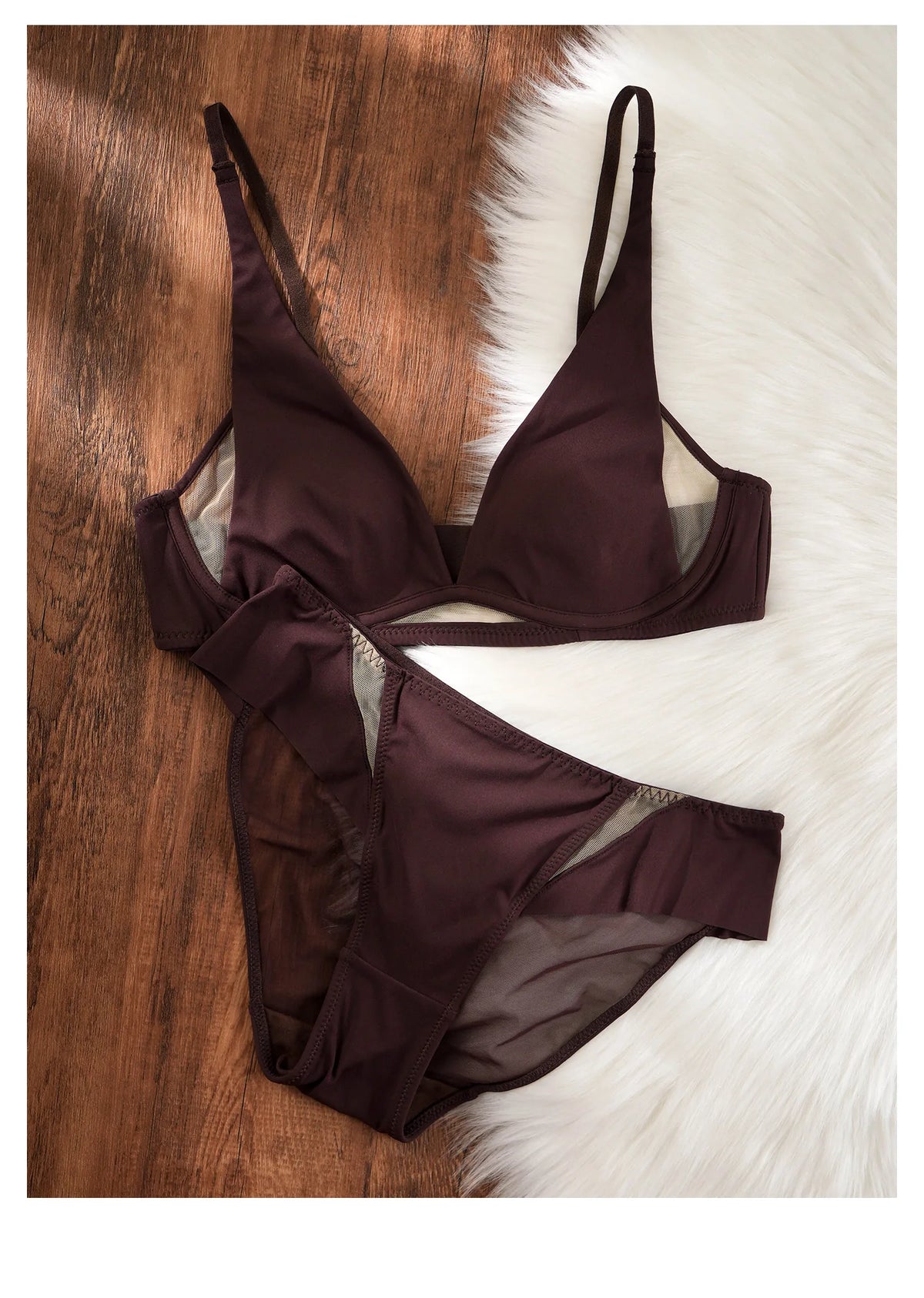 Sexy Deep V Rabbit Ear Bra, Wireless Invisible Summer Bra for Women, Thin Breathable Comfort Bralette Small Chest No Underwire