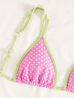 Sexy Orange Print Micro Bikini 2026 Women Double Strap Push Up Bra Hollow Out Thong Swimsuit Beach Bathing Suit Holiday Swimwear