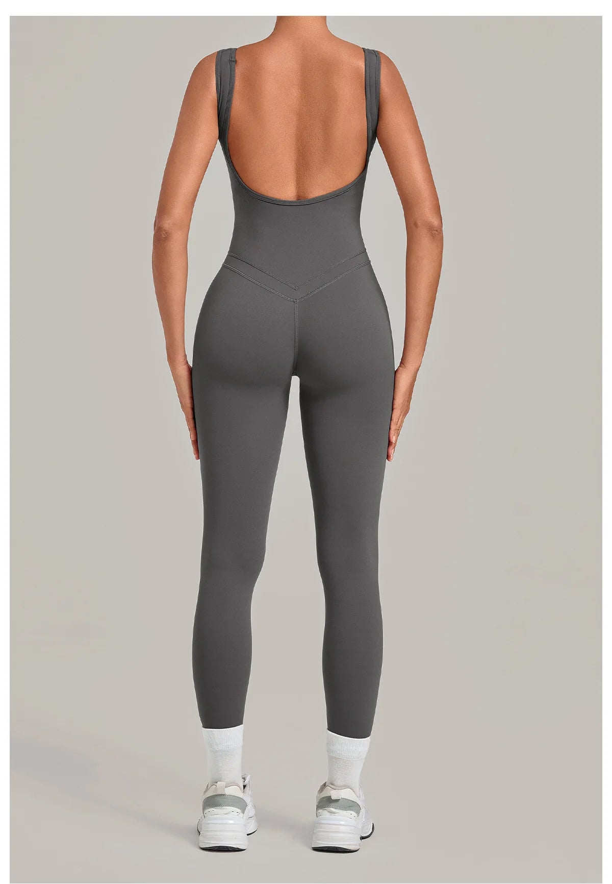 Summer Tight Yoga Jumpsuit Women Hollow Out Exposed Back Fitness Clothing Outwear Gym Running Workout Sports One Piece Suits