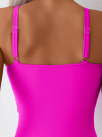 Rose Pink One Piece Swimsuit Female 2025 Swimwear Women Mesh Bathing Suits Summer Beach Wear Chain Linked Monokini Swimming Suit