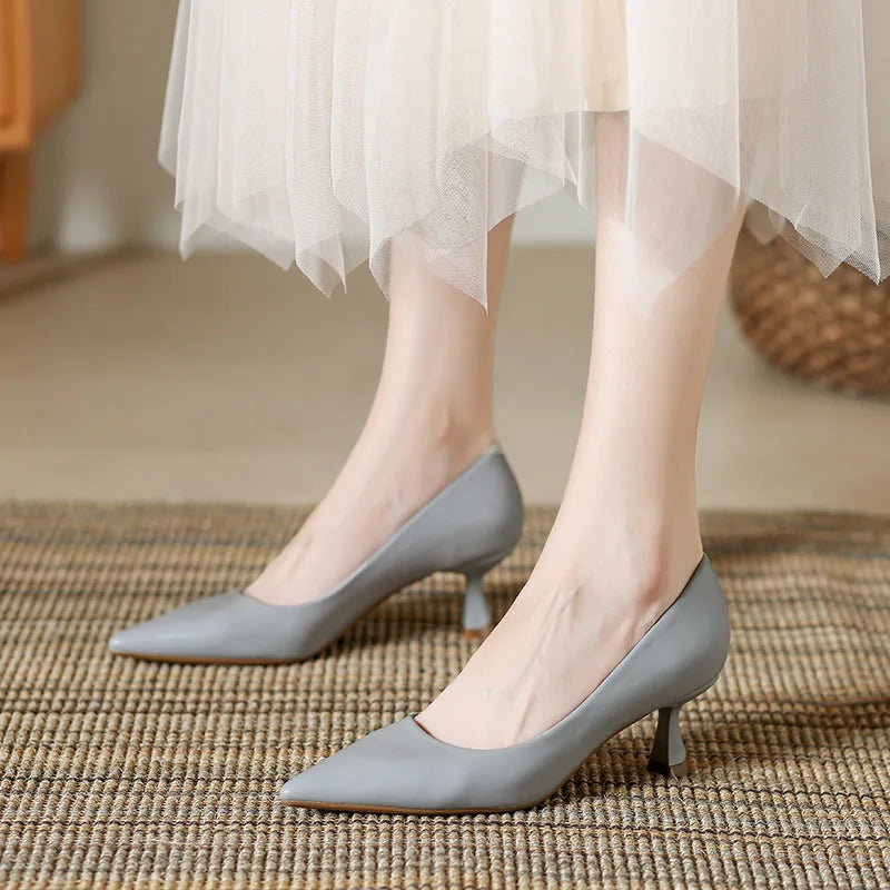 Patent Leather Fashion High Heels 2026Pointed Toe Pumps Elegant Woman Heeled Shoes Shallow Mouth Candy Colored Sexy Single Shoes