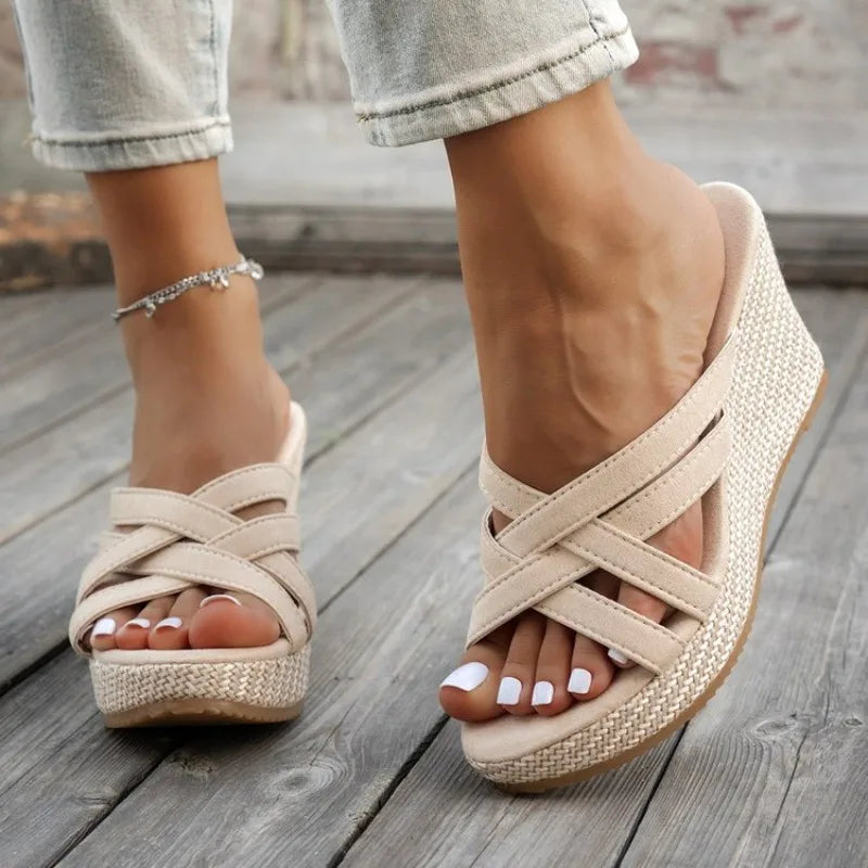New Women Fashion Wedge Sandals Casual Platform Sandals Trend Thick Sole High Heel Shoes for Women