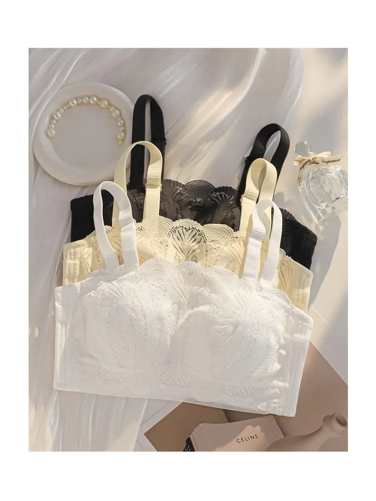MOYISU Strapless Bra Women with Large Breasts and Small Non-slip Pull-up Breast Anti-sag Summer Slim Bra