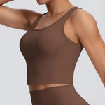Women's Yoga Vest Shockproof Fixed Cup Beauty Back Yoga Top Outdoor Sports Running Fitness Vest