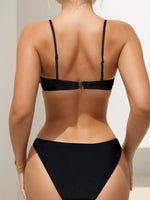 women sexy solid colorone piece swimsuit hollow out with ring decoration swimwear halter neck backless bodusuitbathing suit