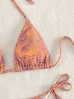 Sexy String Bikini 2024 Two Pieces Print Swimsuit Female Swimwear Women Thong Bikinis Set Bather Beachwear Bathing Suit Pool