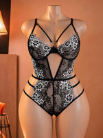 Sexy Bodysuit Lingerie Women Wedding Night Underwear Babydoll Dress Lace Hollow Bra See-through Bodysuit Nighty Exotic Pajamas