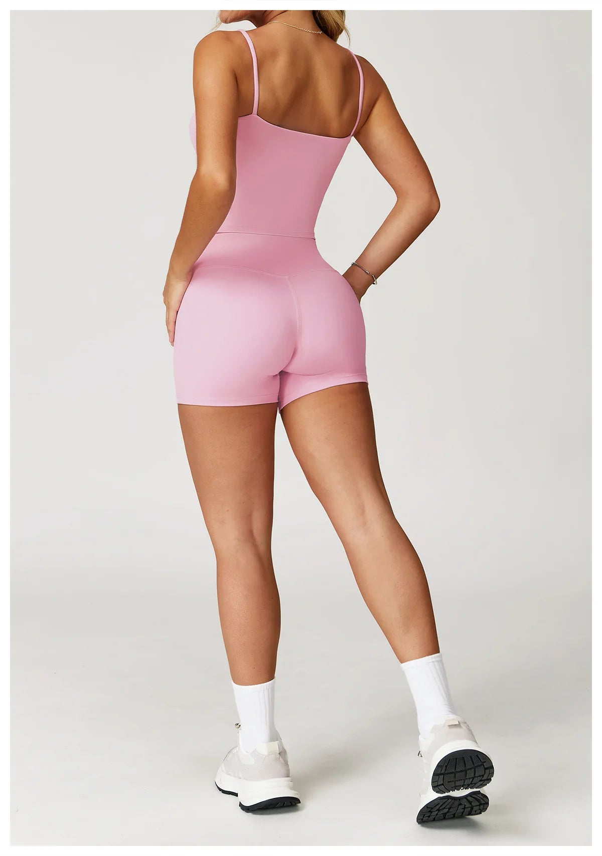 Yoga Shorts Set Women Sports Tank Top with Tight Fitting High Waist Pants Fitness Suit Summer Running Exercise Workout Clothes