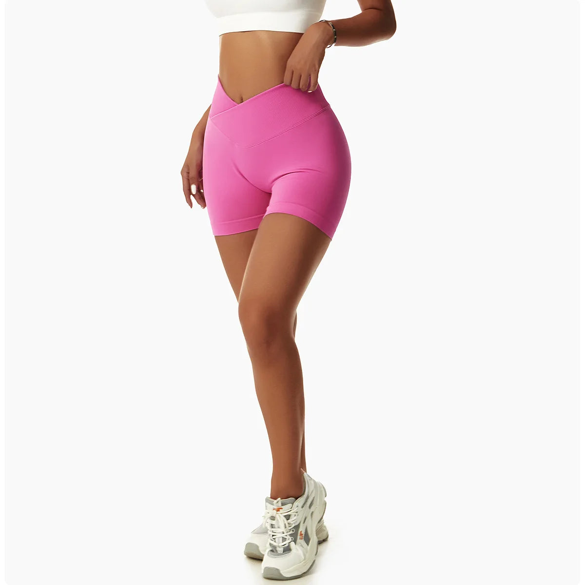 Summer Seamless High Waist Yoga Shorts Elasticity Sports Leggings Women Breathable Cycling Shorts Buttock Lift Gym Shorts Women