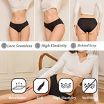 4Pcs/Set Women Lace Mesh Briefs Sexy Comfortable Stretchy Semi Sheer French-Cut Panties Women's Underwear Breathable Lingerie