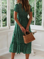 Vestidos Vintage Vintage Print Puff Sleeve summer Beach sweet dresses Casual Square collar floral maxi long dress festa