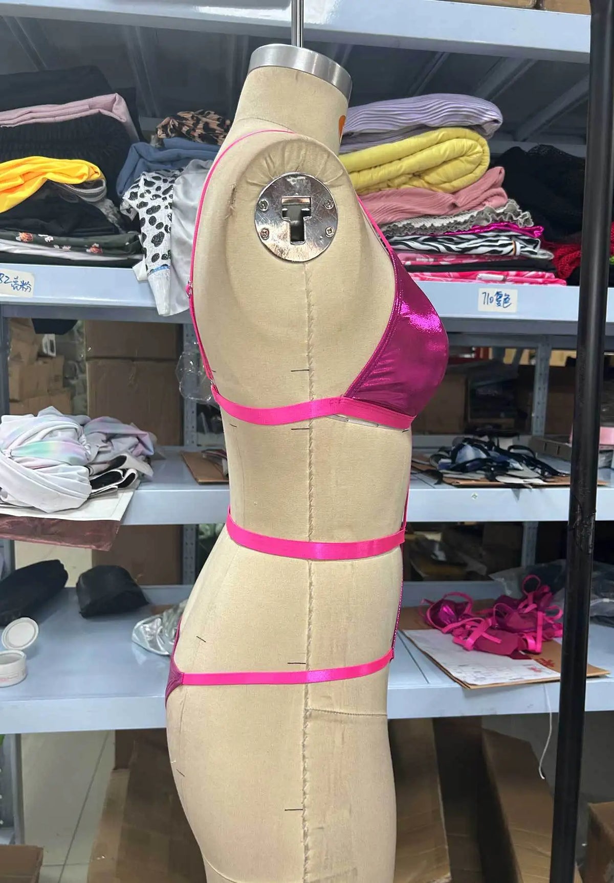 DEKA Sexy Pink Swimwear Hollow Out One Piece Swimsuit Women Bathing Suit Beachwear Push Up Monokini Female Maillot de bain