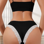 1pcs Sexy Lace Bow Lady Briefs Floral Patchwork Panties Breathable Female Underpants Elegant Lingerie Women Panties Underwear