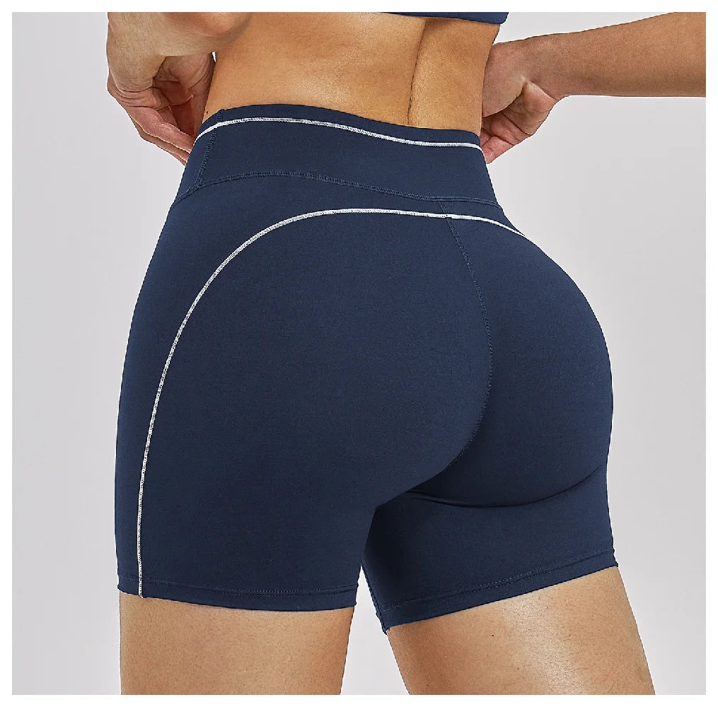 Women High Waist Yoga Shorts Cycling Sports Shorts Gym Workout Shorts Push Up Fitness Sports Shorts Female Cycling Short Tights
