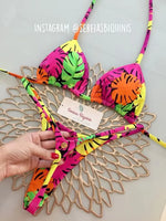 2026 Swimwear Women CuteCherry Print Brazilian Thong Bikini Set Sexy Thong Swimsuit Two Pieces Bathing Suit Women Beach Wear