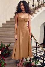 Sexy Low Cut Spaghetti Strap Maxi Dresses For Women Color Flower Printed Chest Wrap Bowknot Leace-up Long Dress Elegant Vestidos