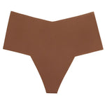 Ice Silk Women Panties Sexy Thong Briefs Yoga Seamless G String Quick Drying Underwear Simple Mid Waist Traceless Thin Sports