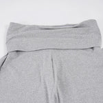 American knitted mid-waisted trousers, simple low-waisted straight loose casual trousers