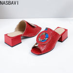NASBAVI Out Outdoor Slippers Latest Luxury Shoes Women Designers Ladies Shoes and Sandals Wedding Shoes for Women Big Size 45 46