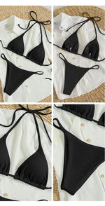 Sexy Bikini Set Women White Black Push Up Bra Micro Swimsuit 2025 Brazilian Beach Holiday Bathing Suit Thong Swimwear Biquini